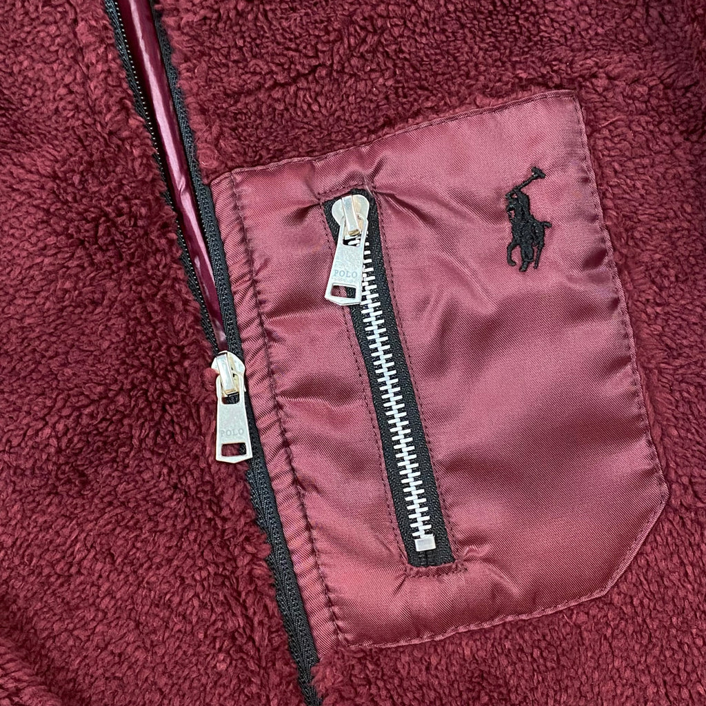 RL - Kids Sherpa Fleece Jacket - Maroon