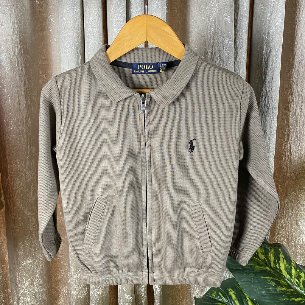 RL - Kids Zipper Waffle Textured - Light Brown