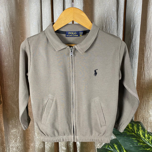 RL - Kids Zipper Waffle Textured - Light Brown