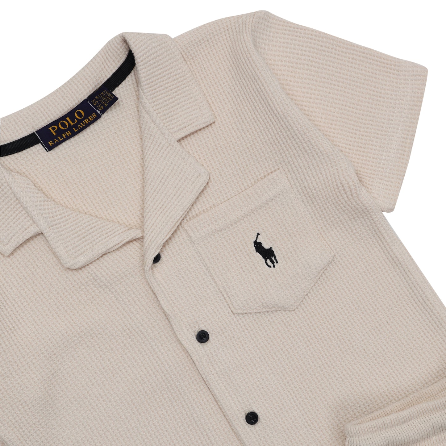 RL - Kids Twinsets Waffle Textured - Beige