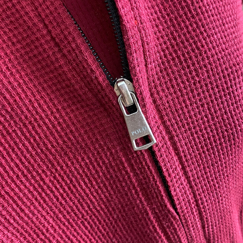 RL - Kids Zipper Waffle Textured - Red