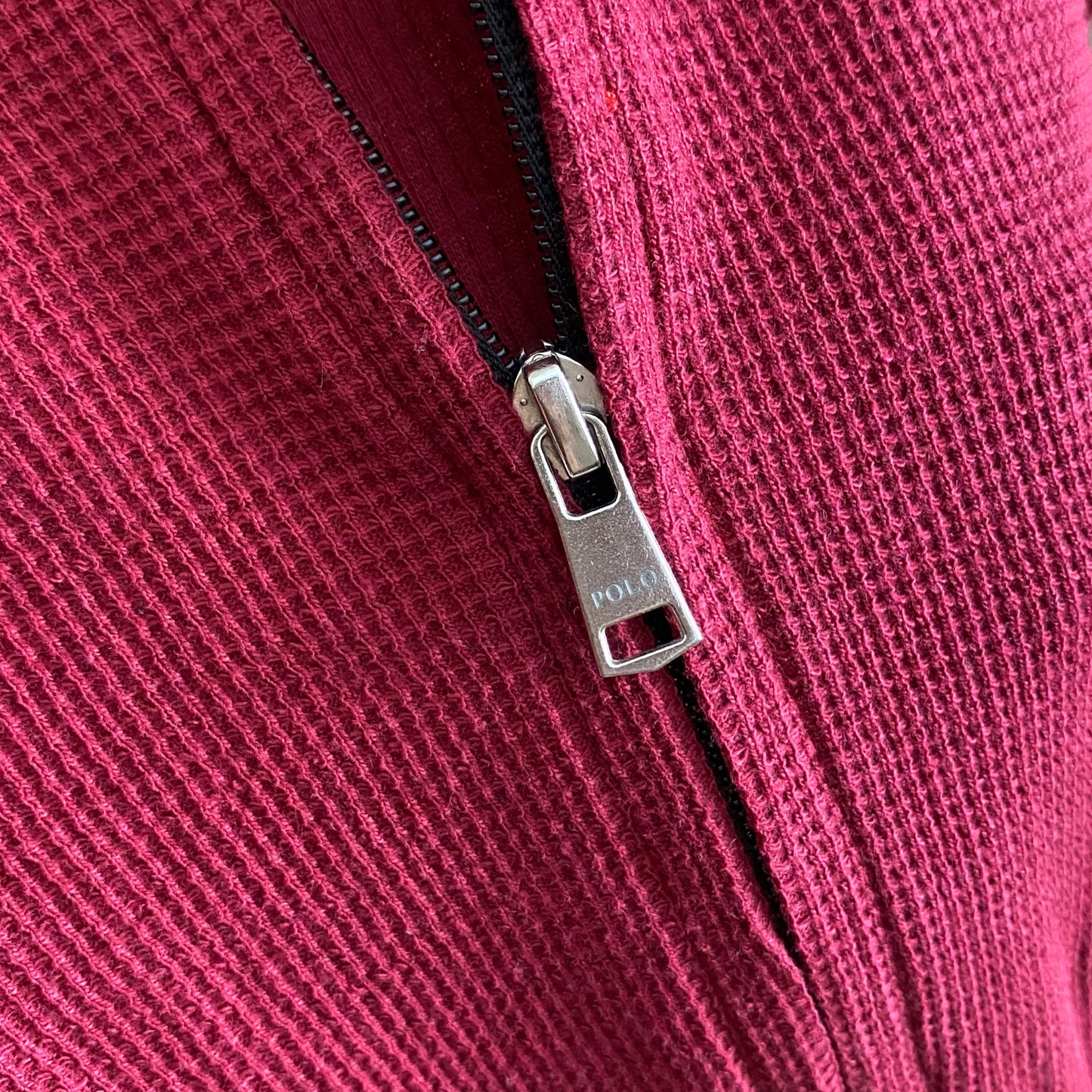 RL - Kids Zipper Waffle Textured - Red