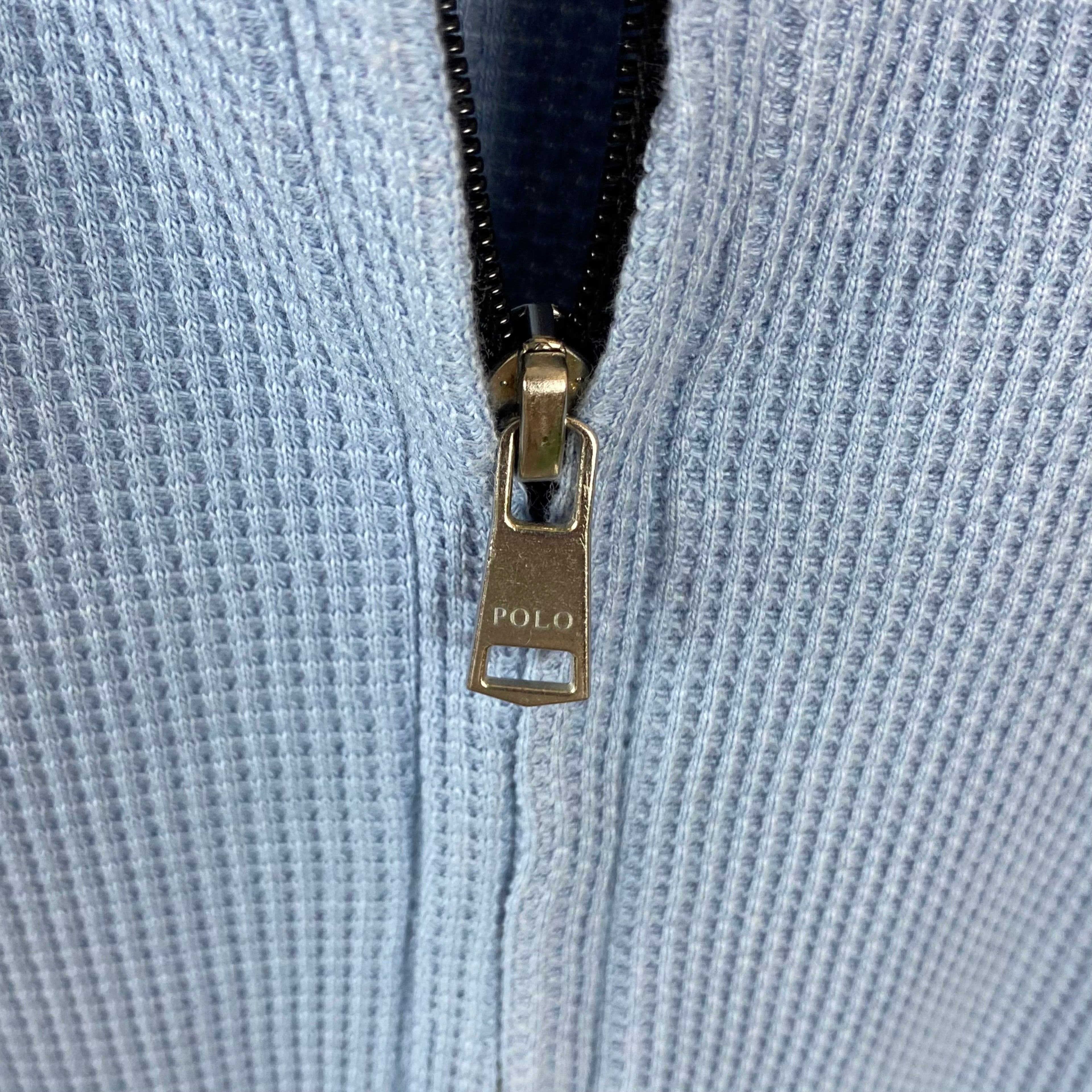 RL - Kids Zipper Waffle Textured - Sky Blue