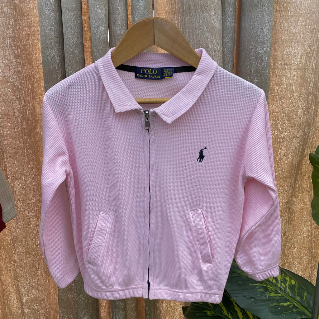 RL - Kids Zipper Waffle Textured - Baby Pink