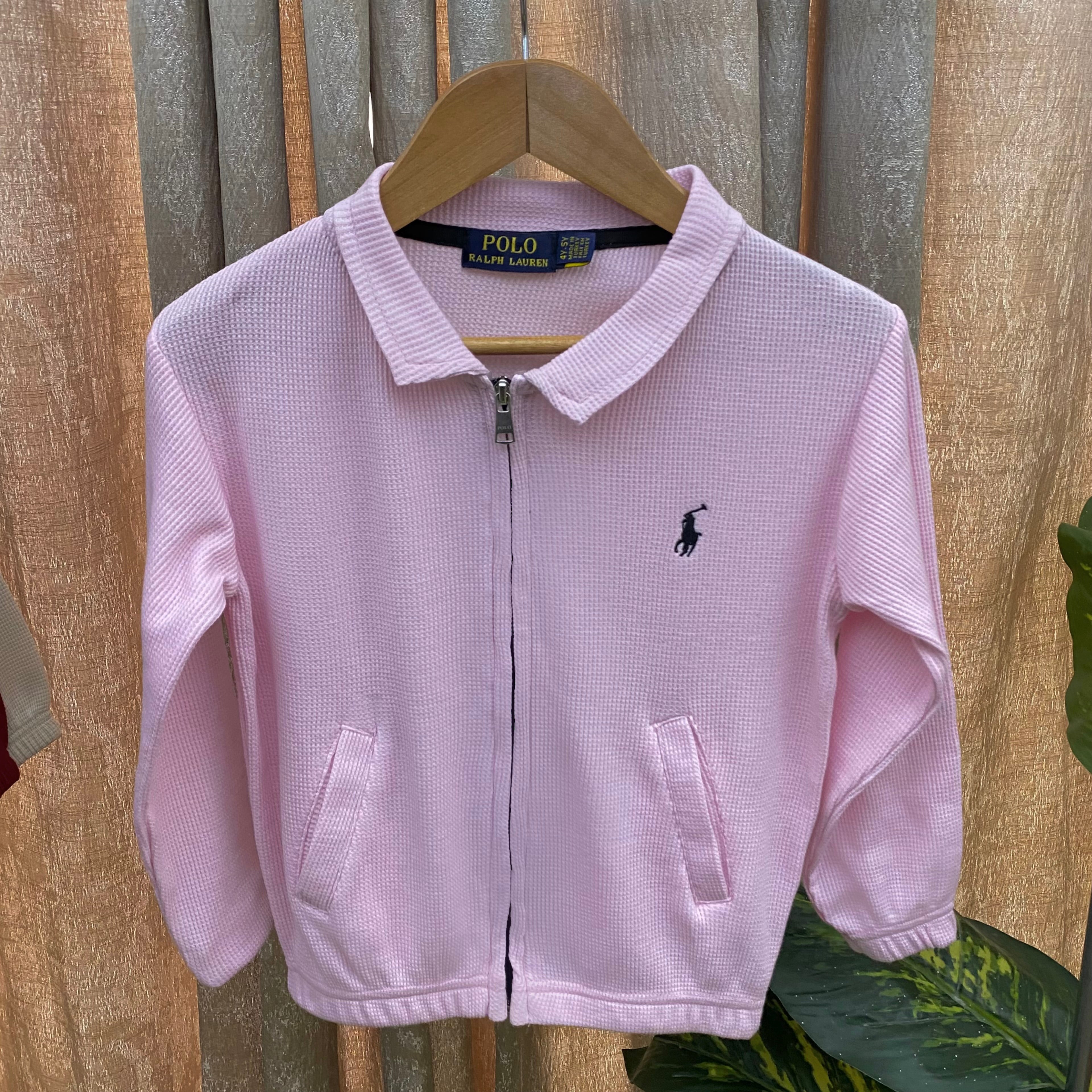 RL - Kids Zipper Waffle Textured - Baby Pink