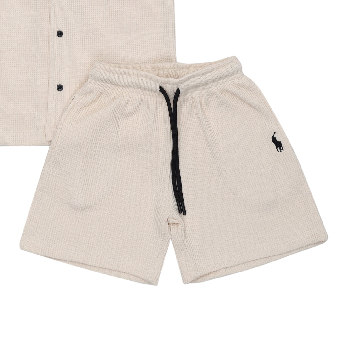 RL - Kids Twinsets Waffle Textured - Beige