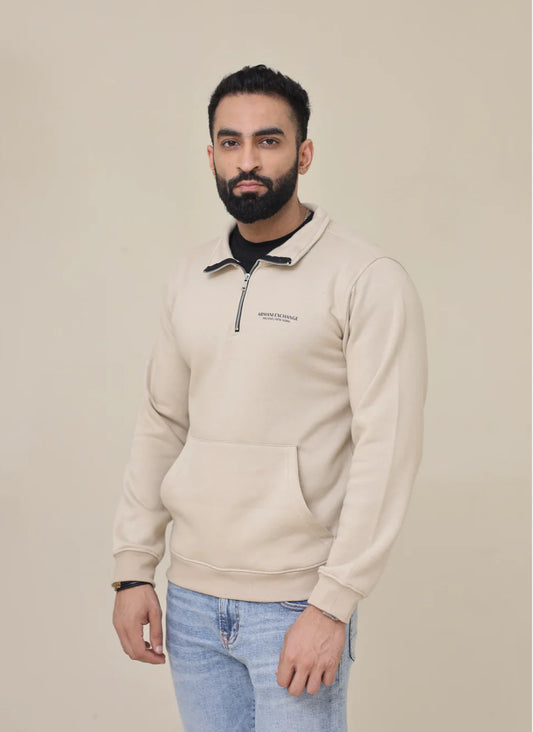 AX Mock neck zipper - Beige