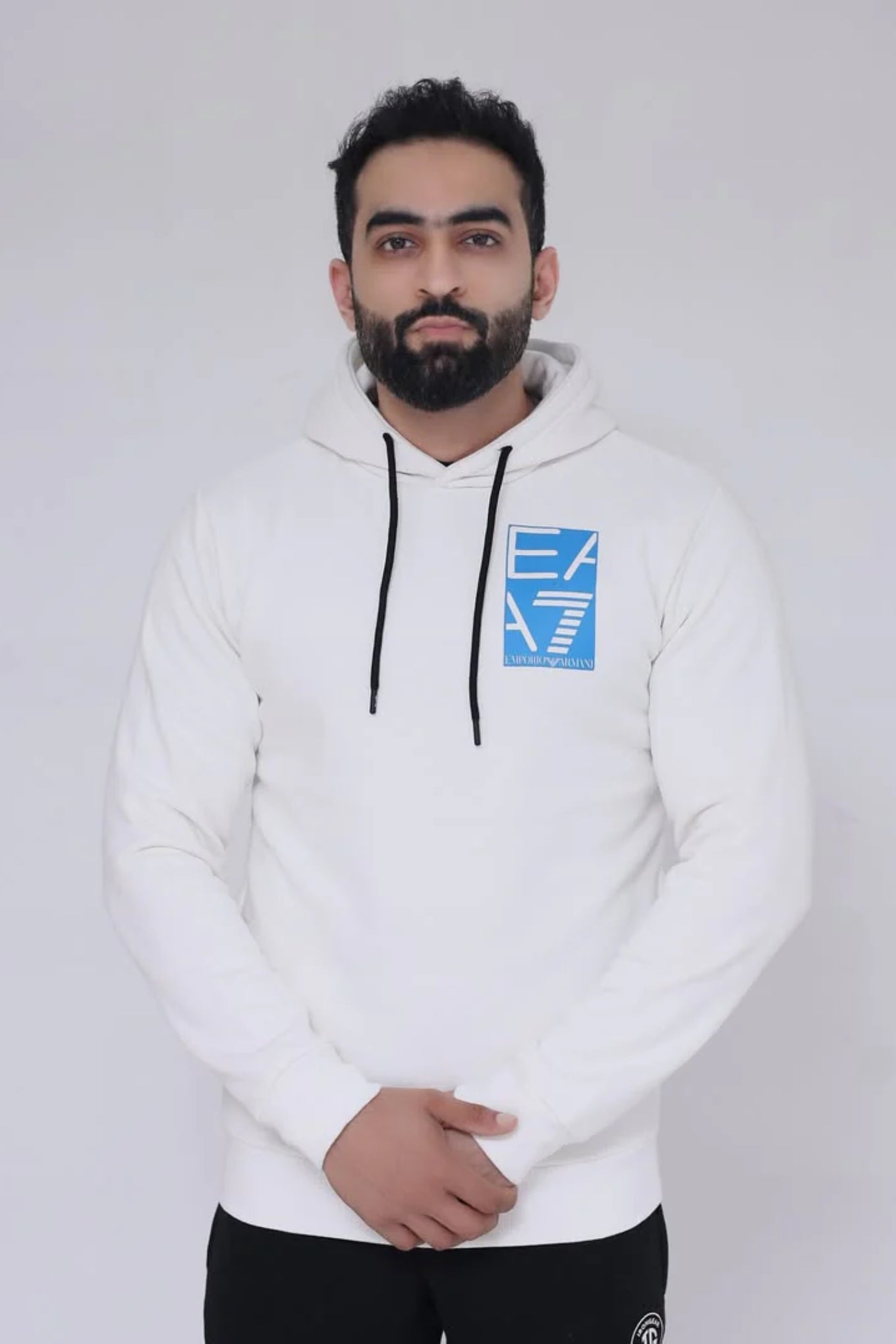 EA Hoodie Back Print - White