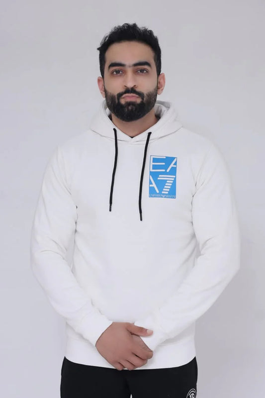 EA Hoodie Back Print - White