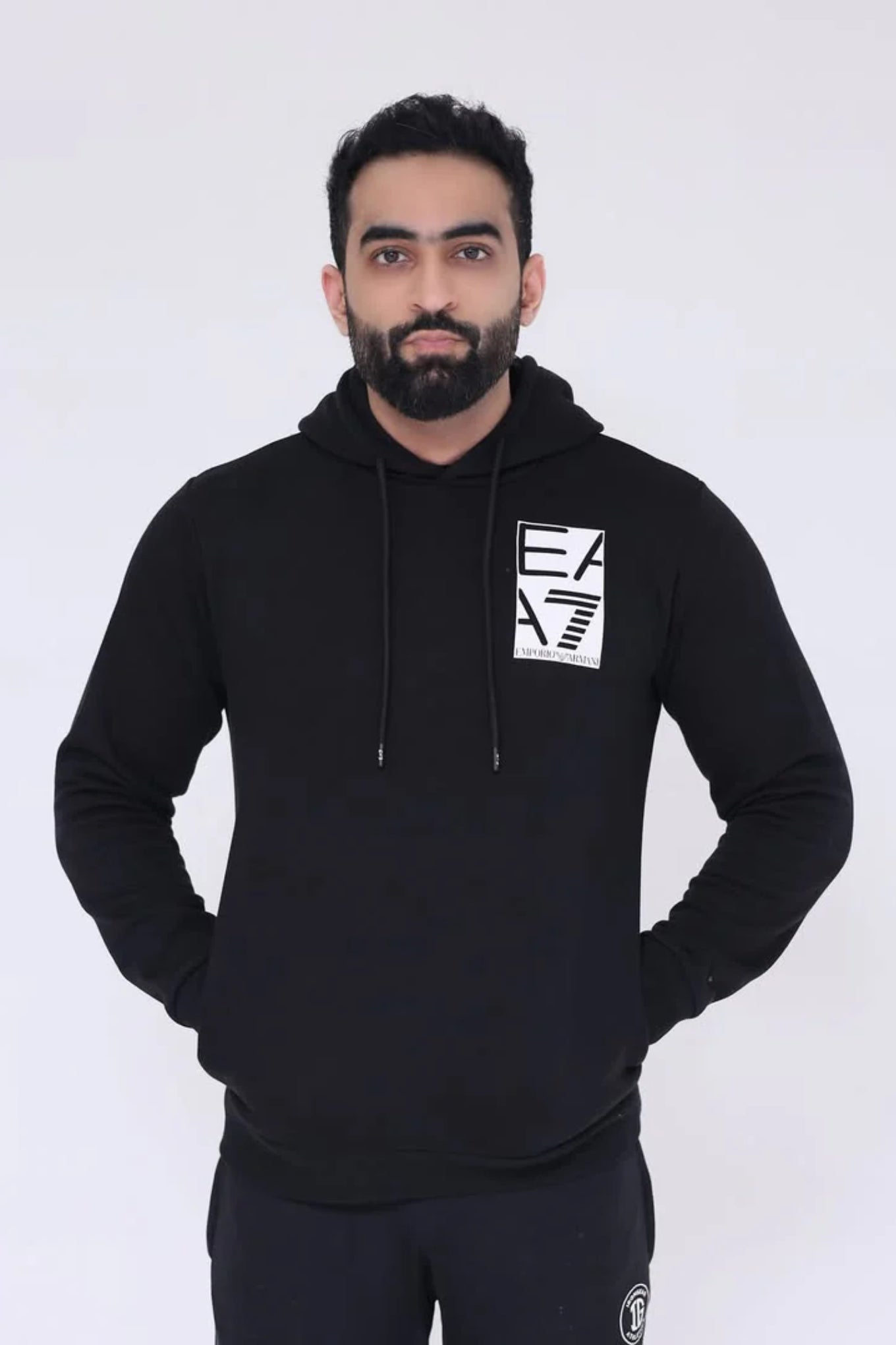 EA Hoodie Back Print - Black