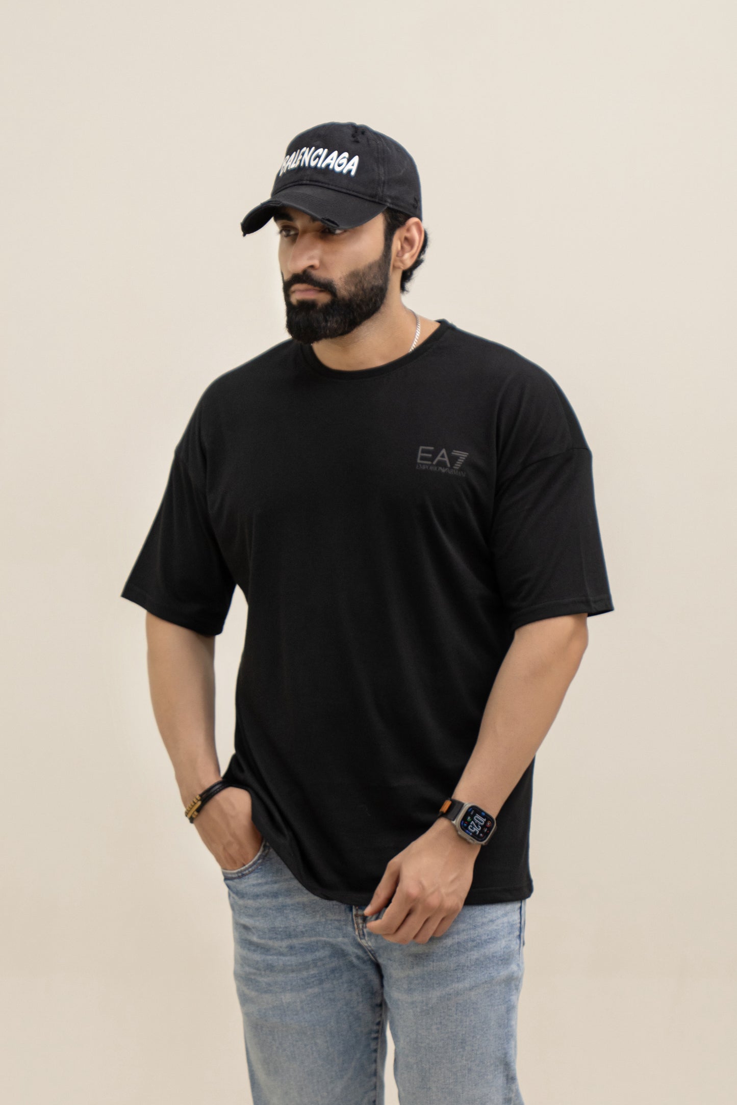 EA Drop Shoulder T-Shirt - Black