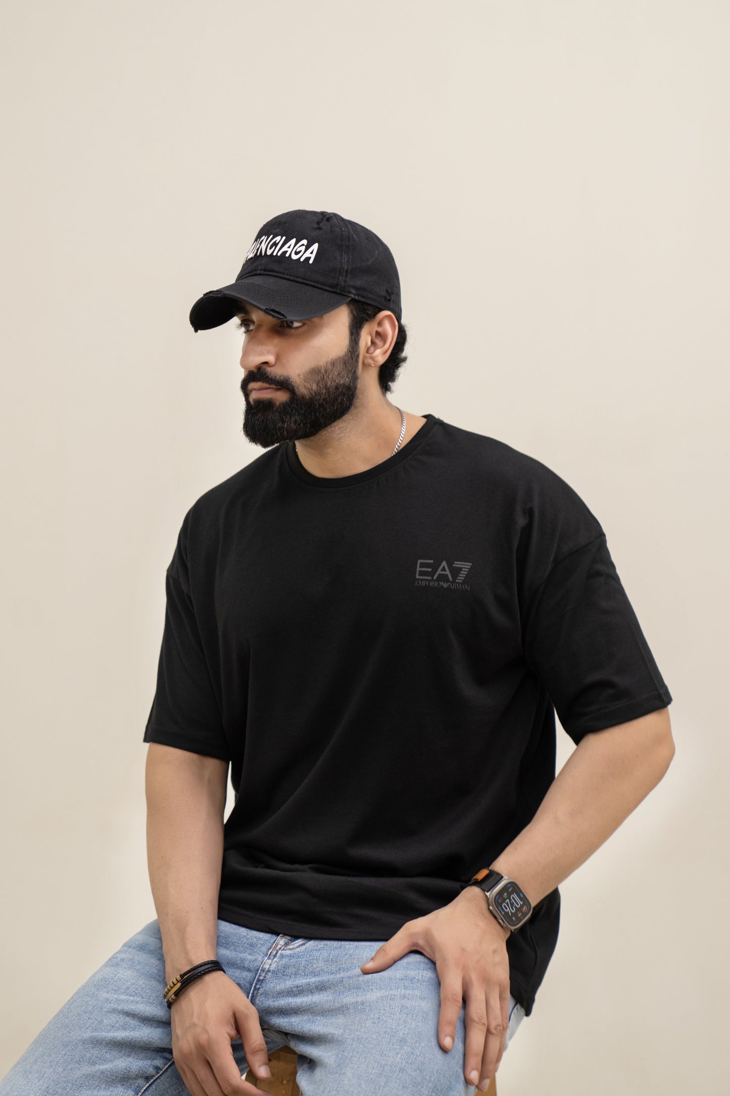 EA Drop Shoulder T-Shirt - Black