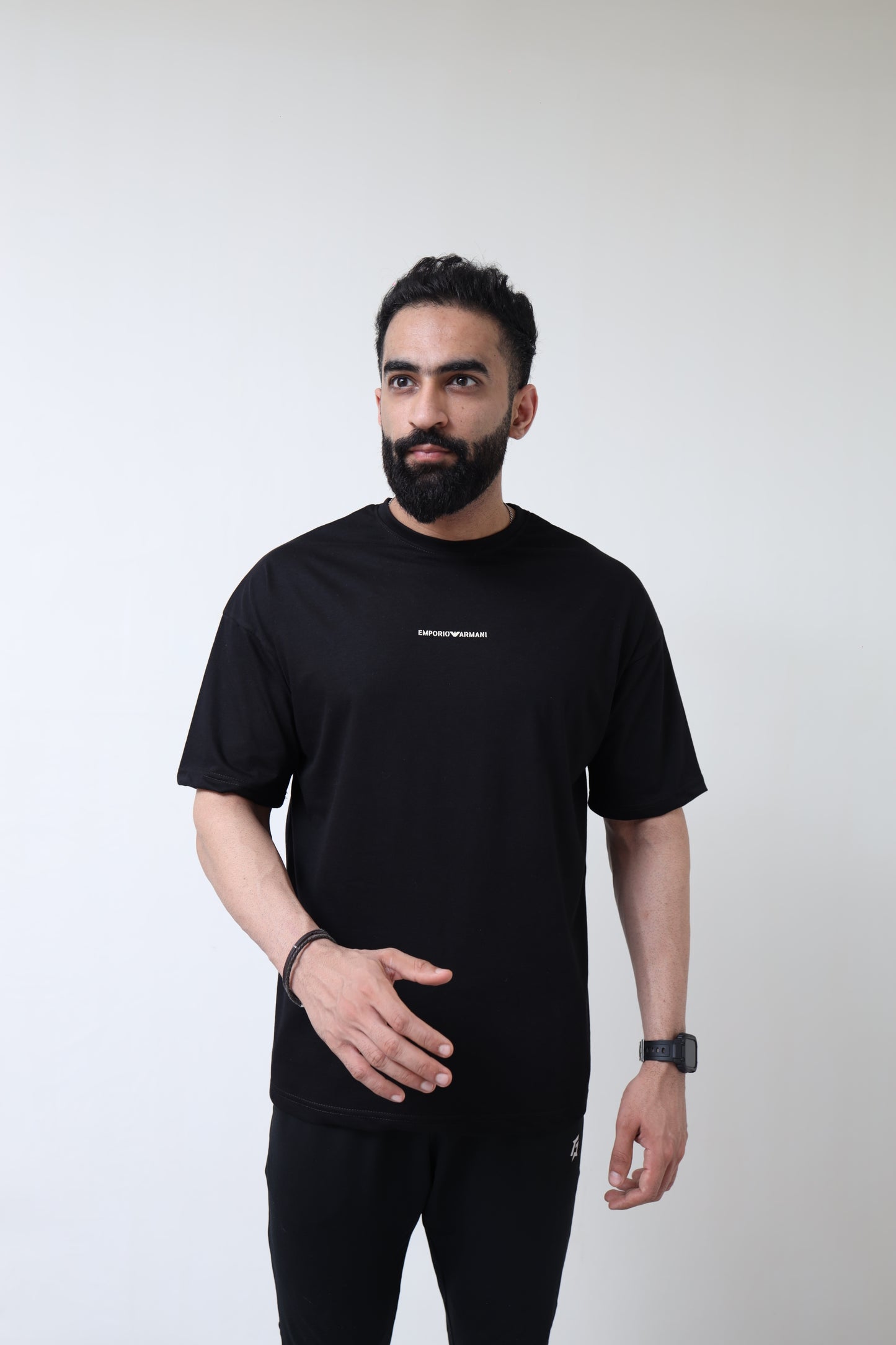 Drop Shoulder T-Shirt Back X - Black