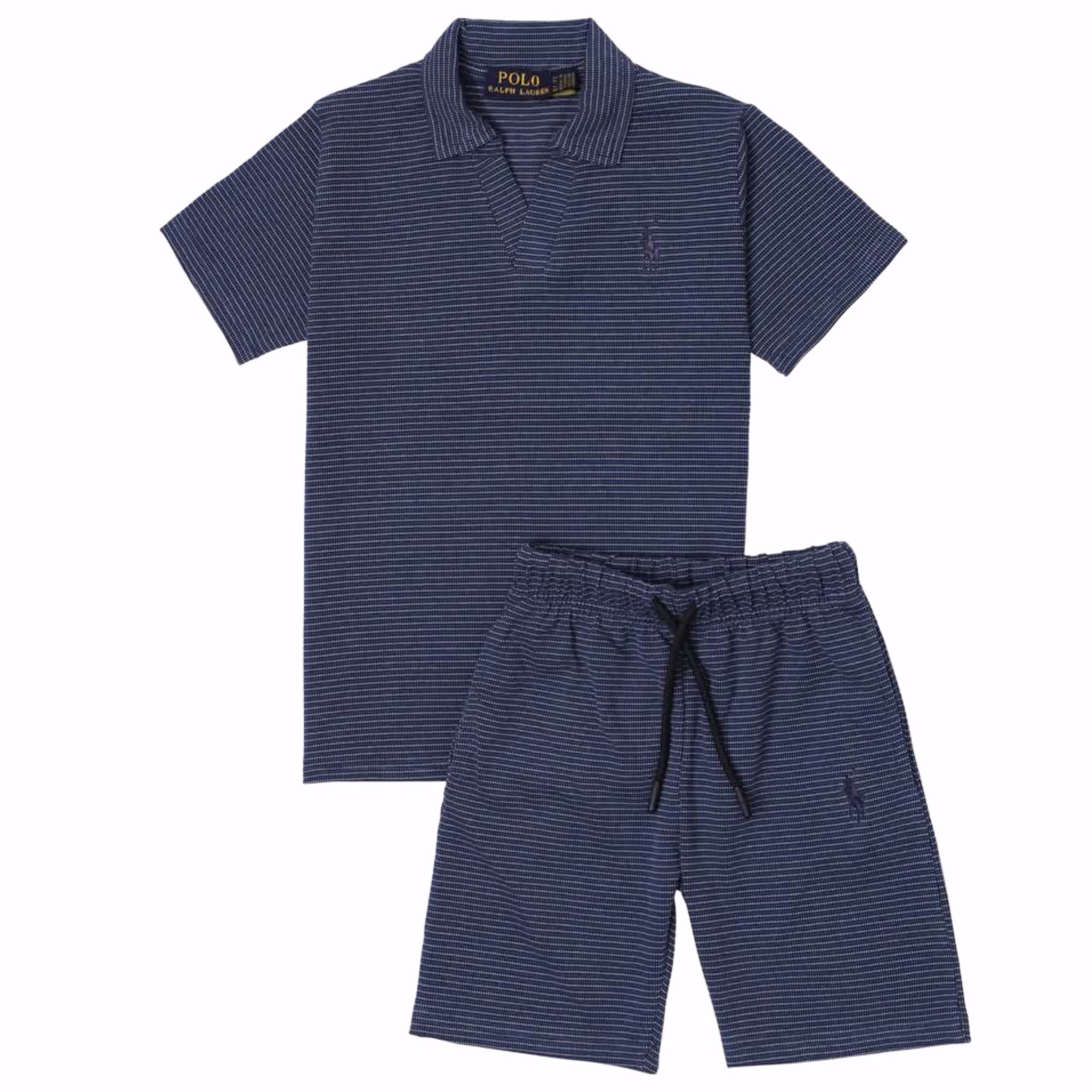 RL Kids Twinset Yarn Dyed - Navy