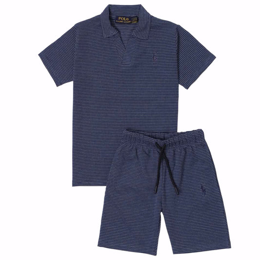 RL Kids Twinset Yarn Dyed - Navy
