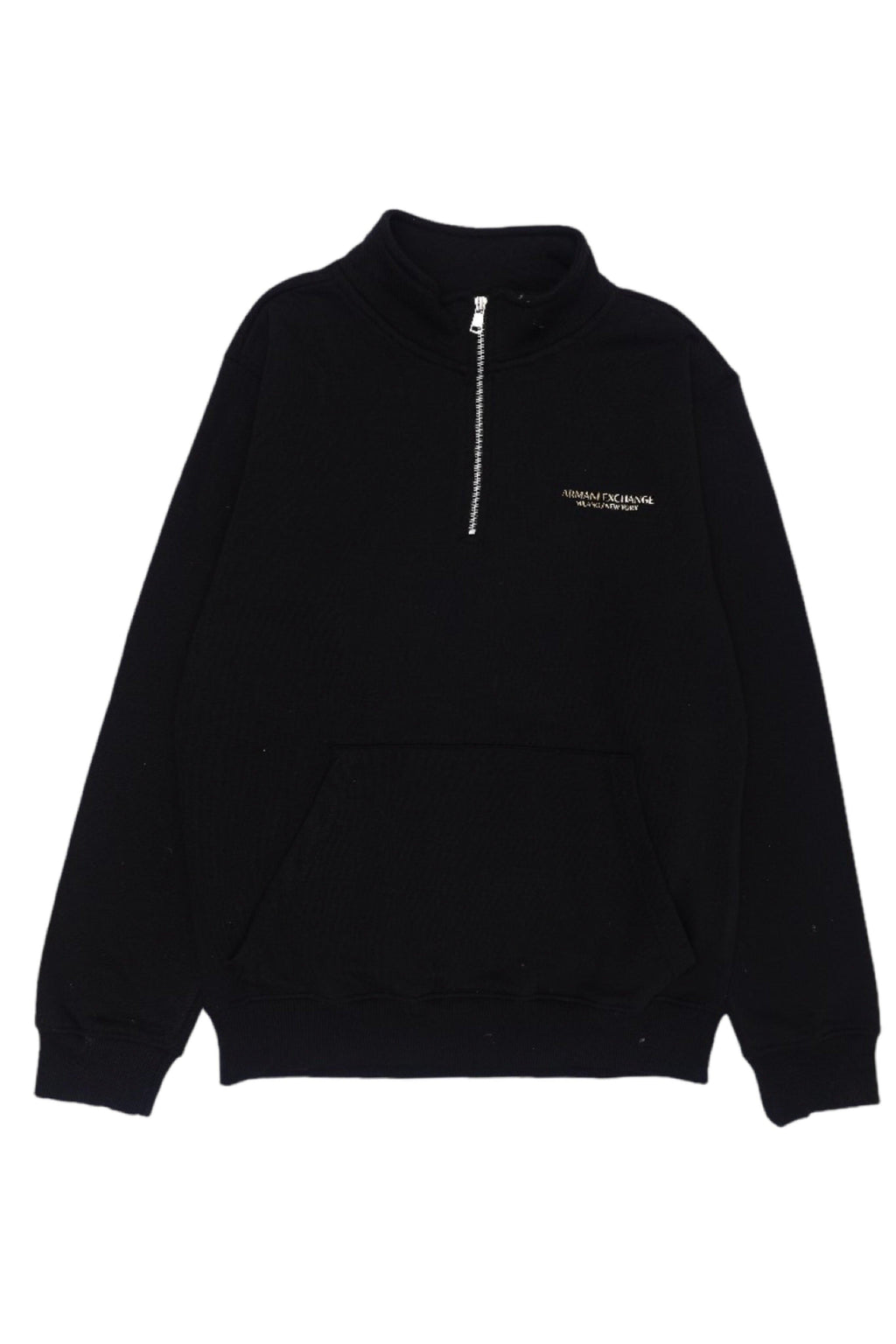 AX Mock neck zipper - black gold foil print