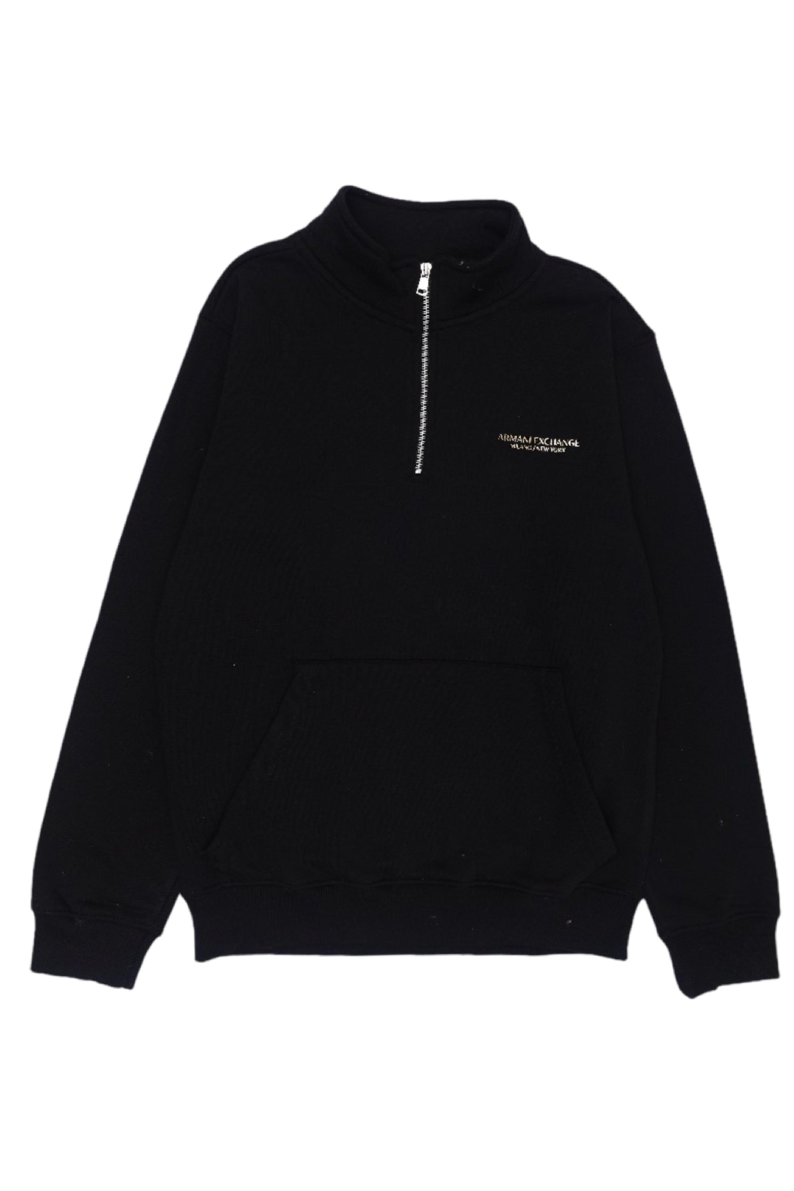 AX Mock neck zipper - black gold foil print