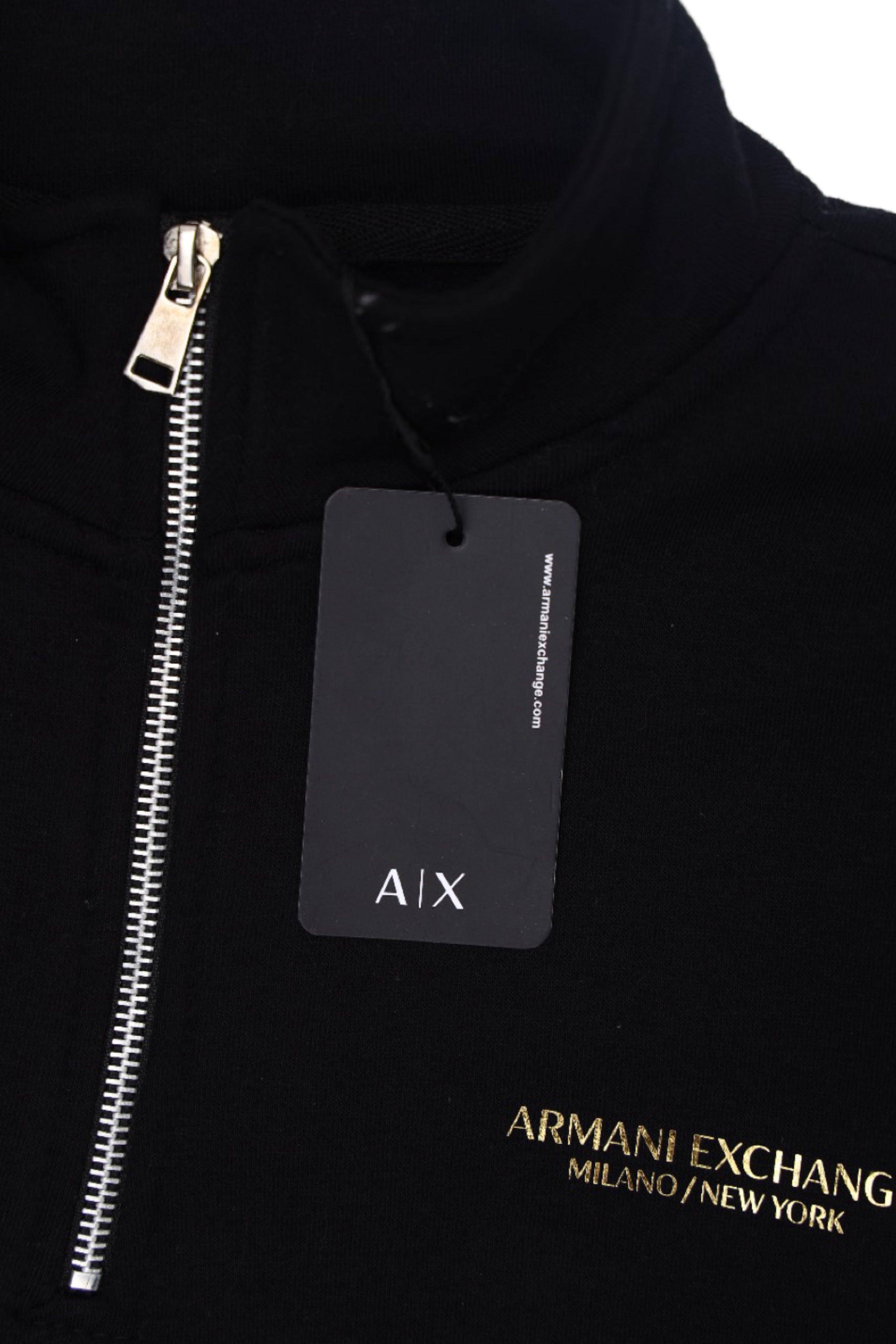 AX Mock neck zipper - black gold foil print