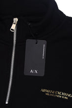 AX Mock neck zipper - black gold foil print