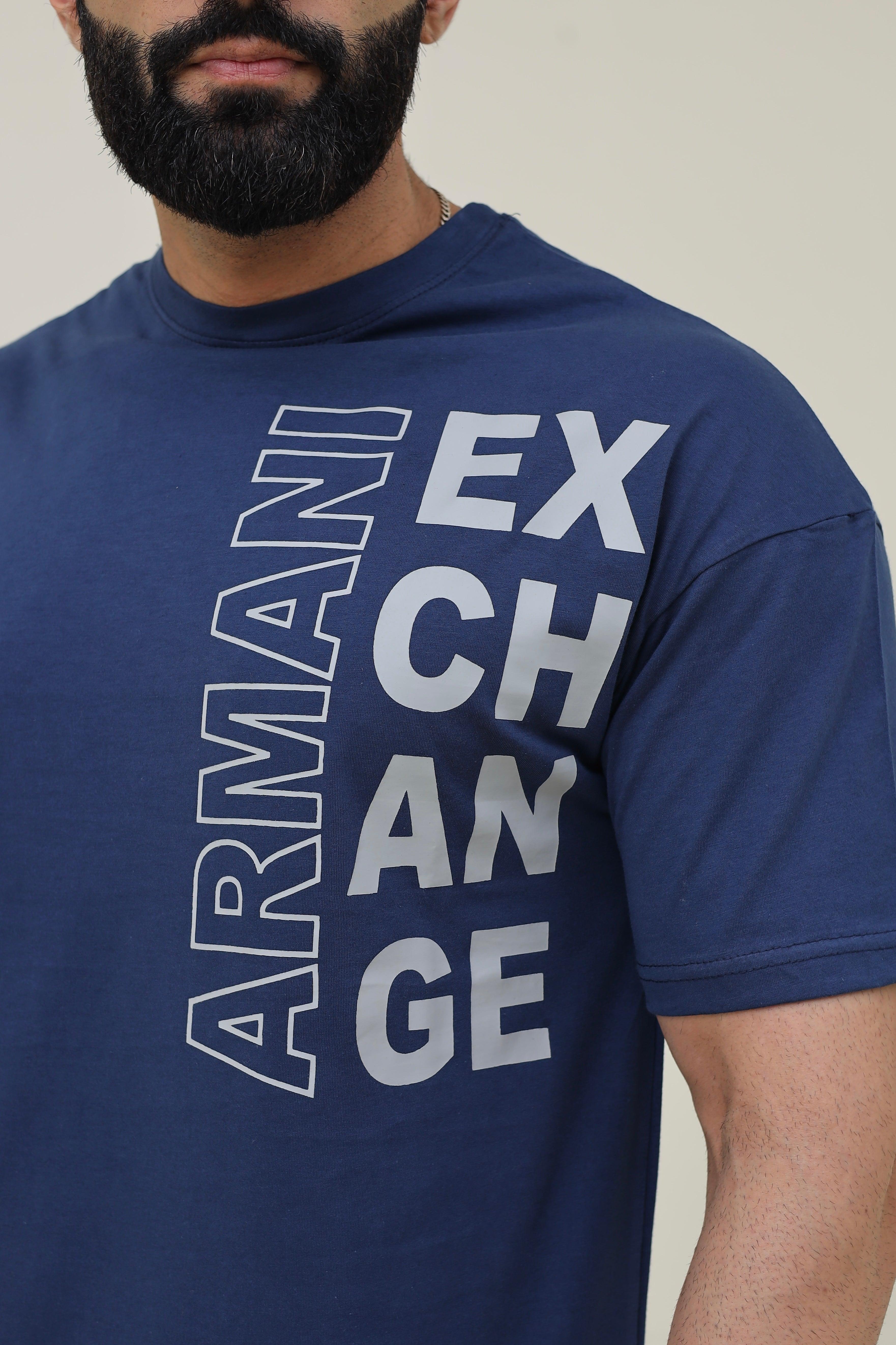 AX Drop Shoulder T-Shirt - Navy
