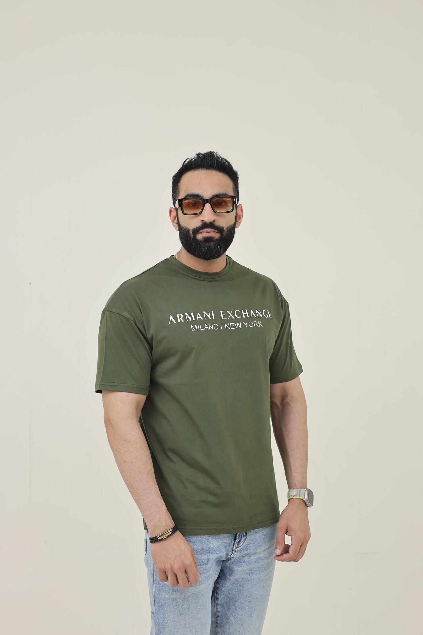 AX Drop Shoulder T-Shirt - Dark Green