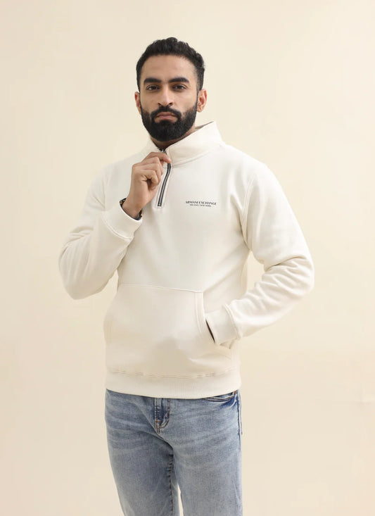 AX Mock neck zipper - Offwhite