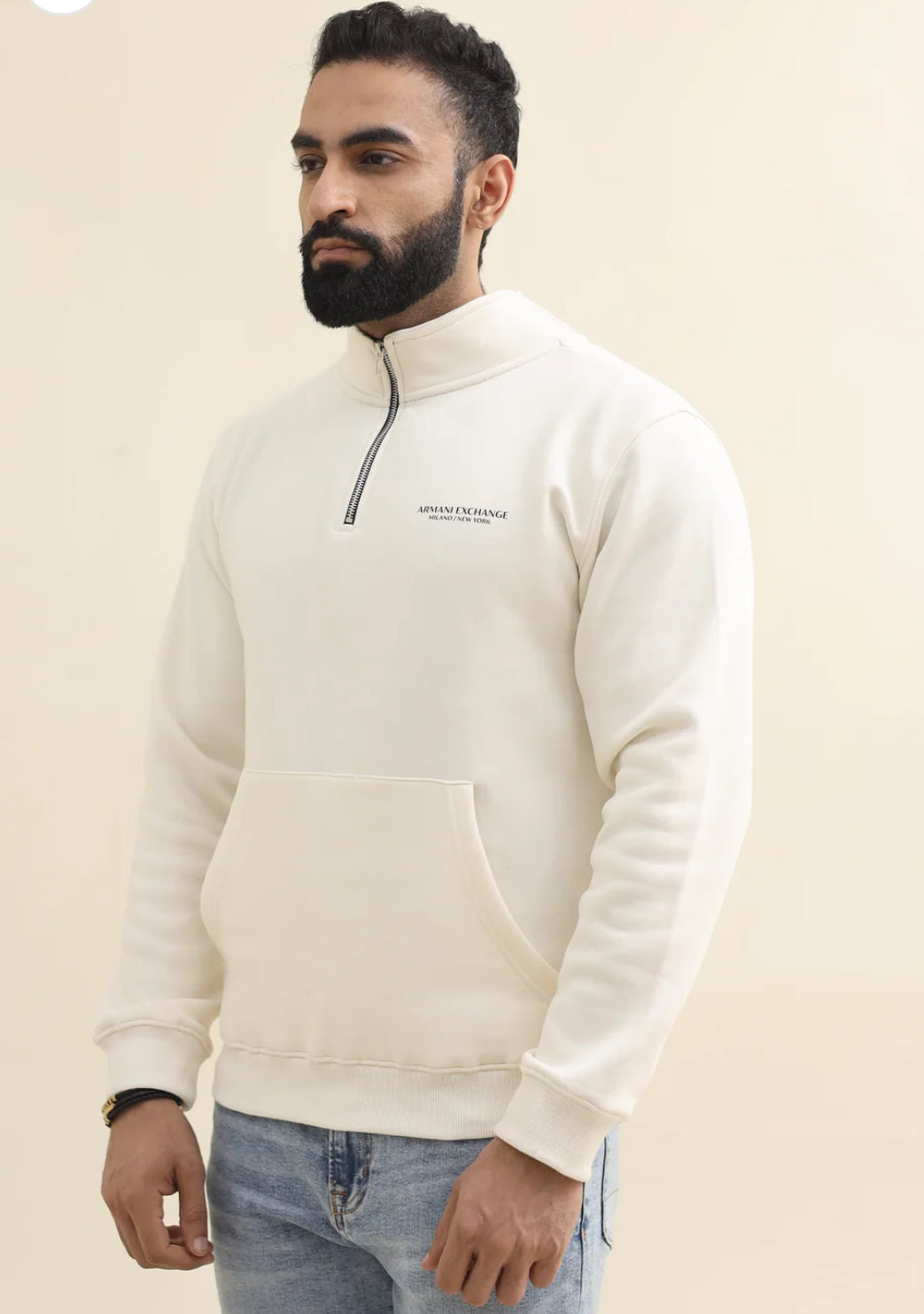 AX Mock neck zipper - Offwhite