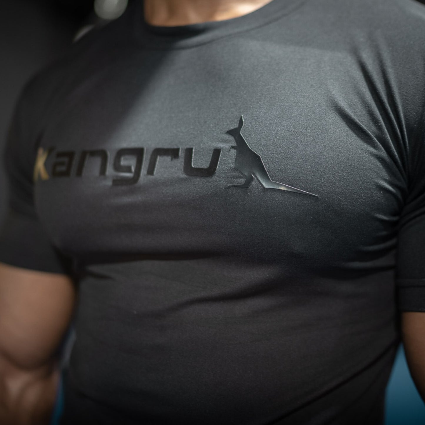 Kangru T-Shirt Silicone Print - Black