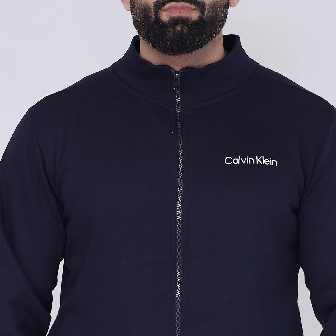 Zipper Mock Neck - Navy