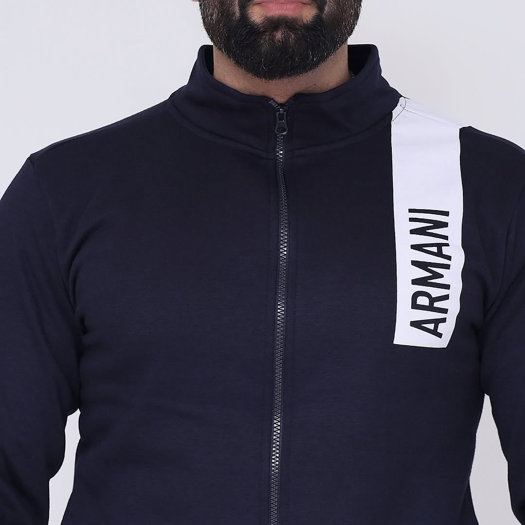 Zipper Mock Neck - Navy