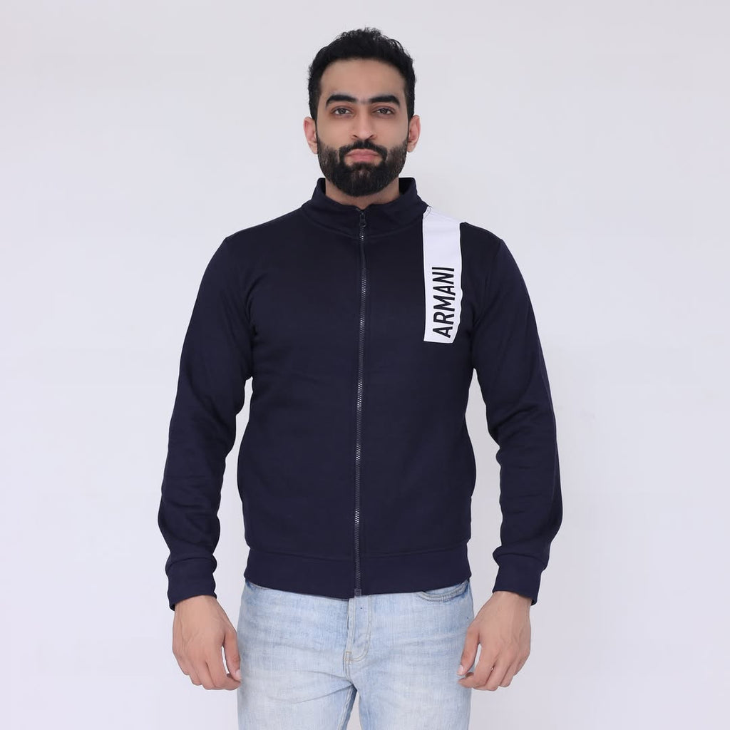Zipper Mock Neck - Navy