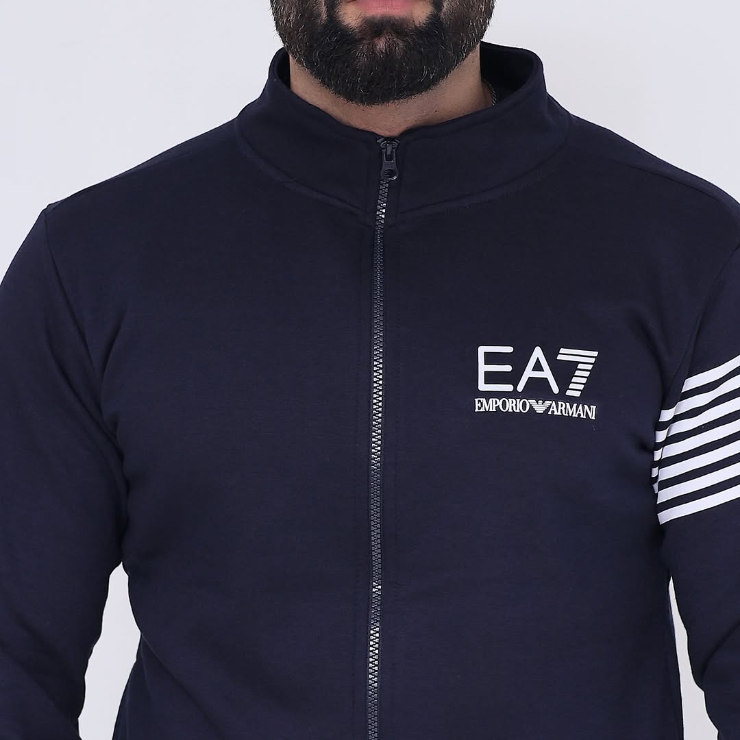 EA Zipper Mock Neck - Navy