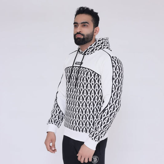 AX Hoodie All Over Print - White