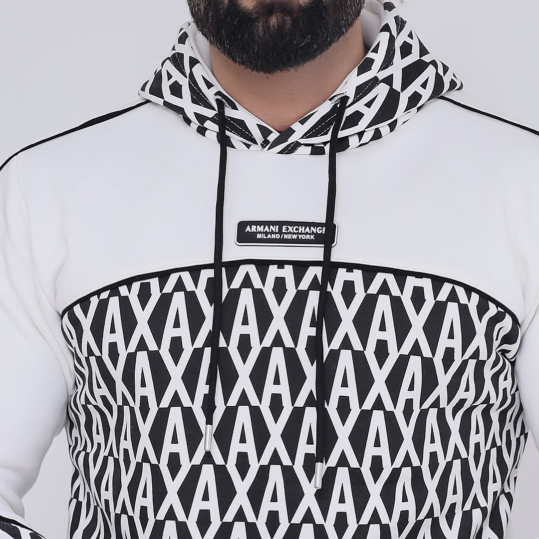 AX Hoodie All Over Print - White