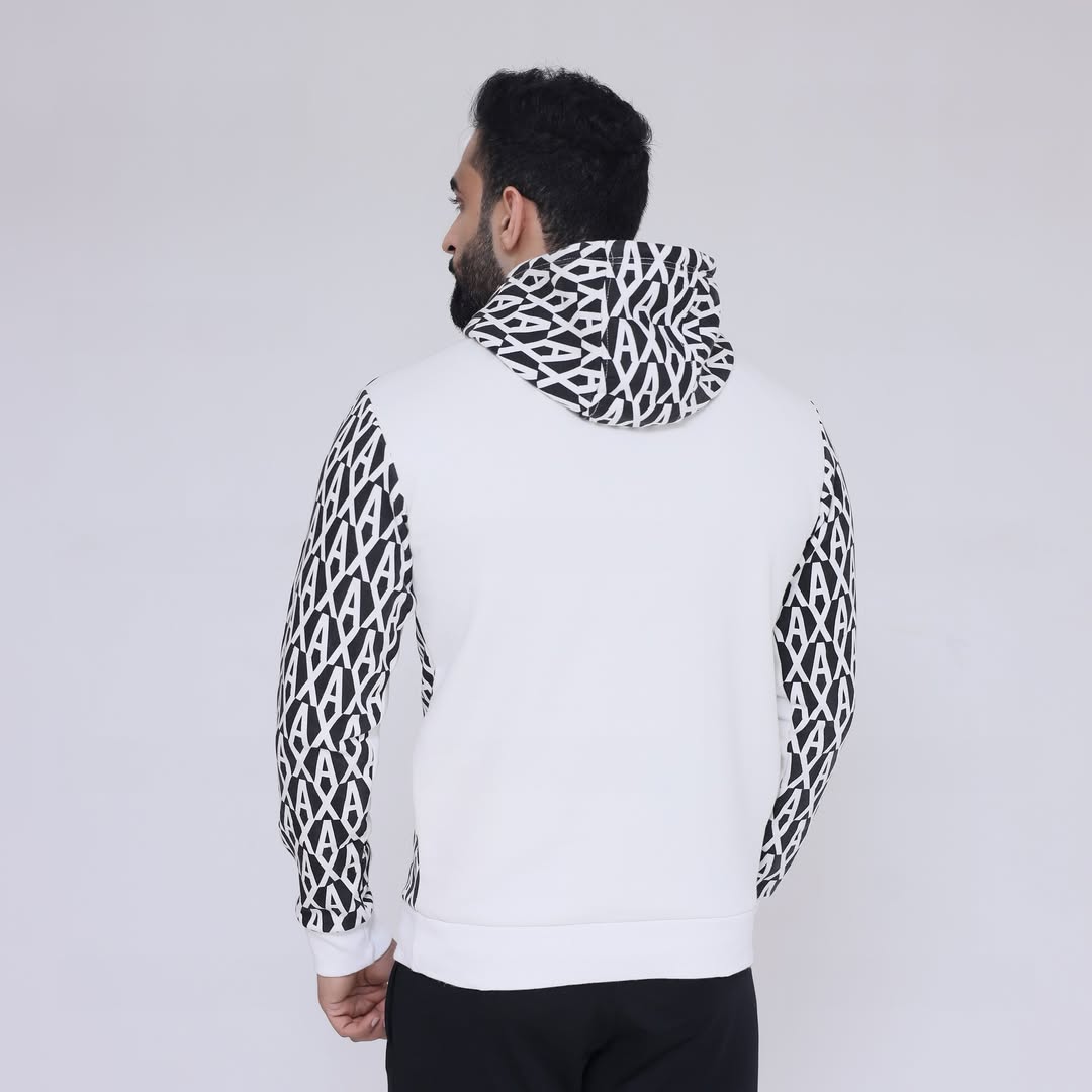 AX Hoodie All Over Print - White