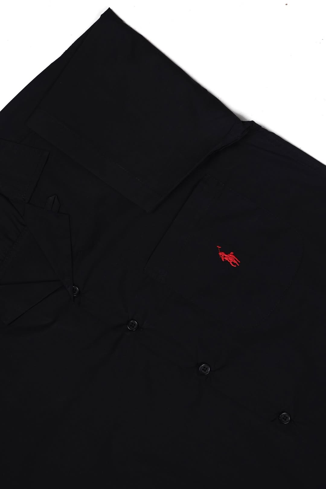 Men's R-L Cuban Collar Shirt – Black