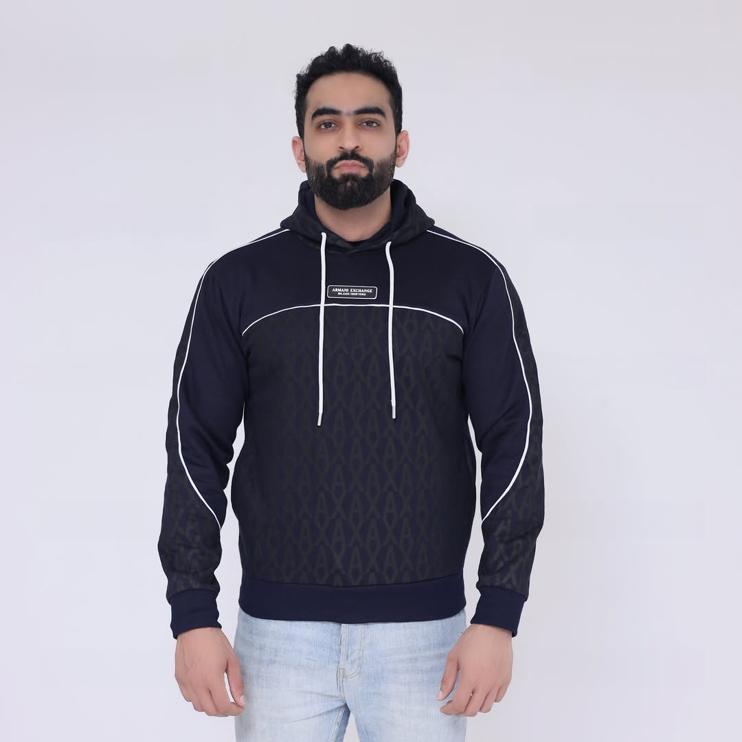 AX Hoodie All Over Print - Navy