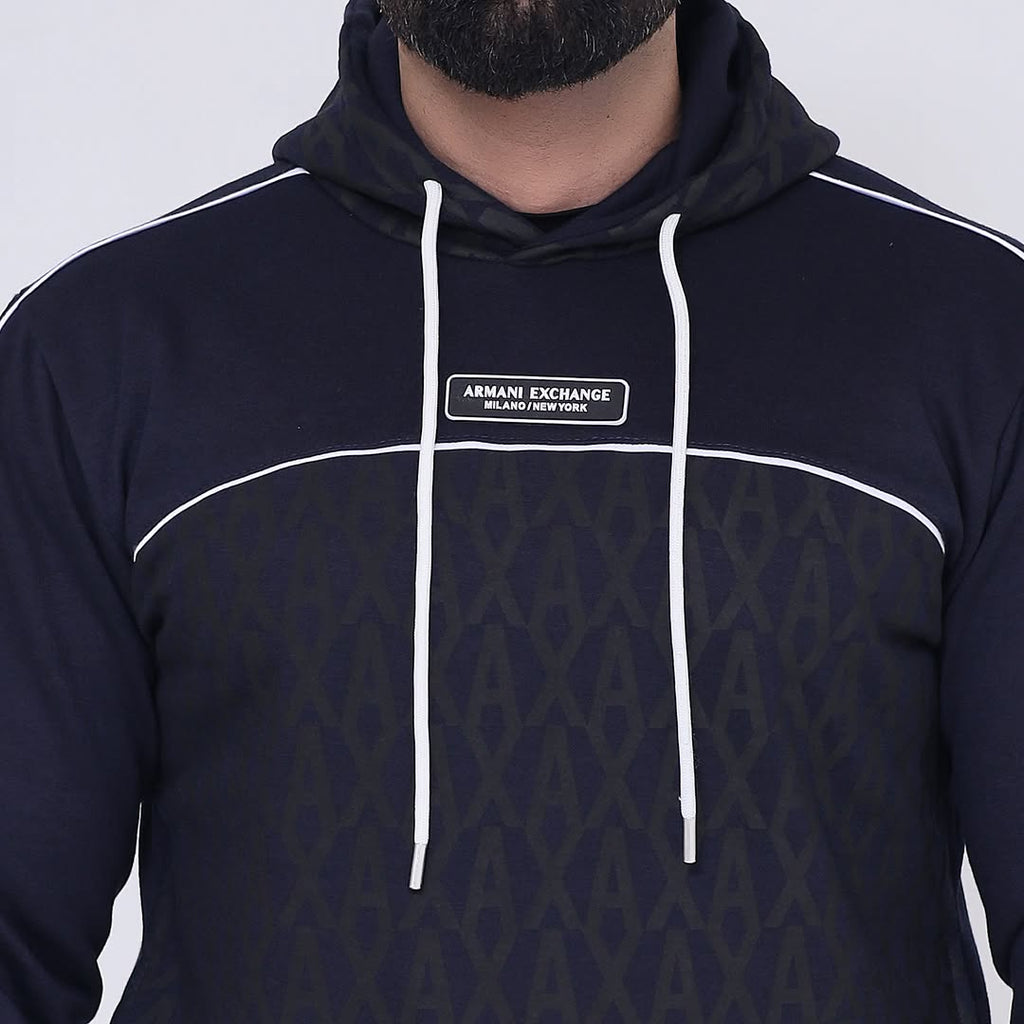 AX Hoodie All Over Print - Navy