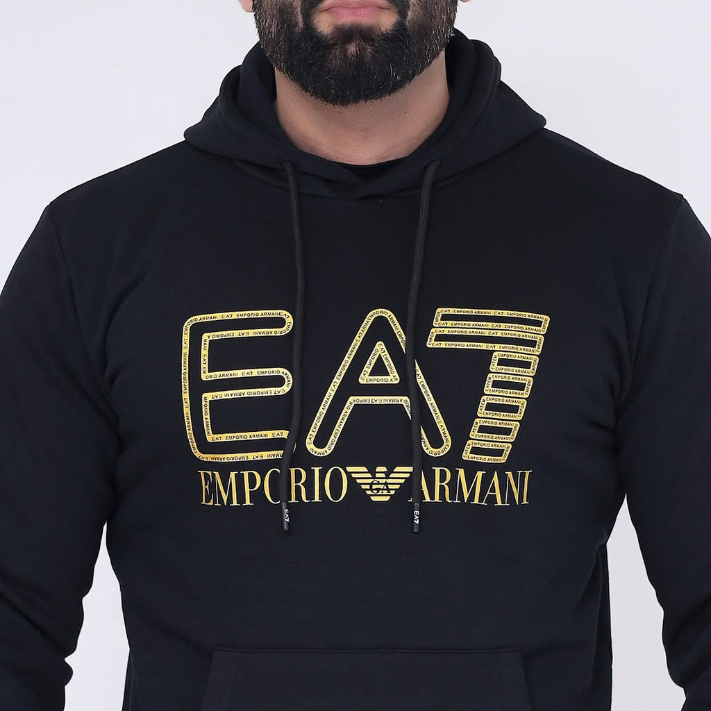EA Hoodie Gold Print - Black