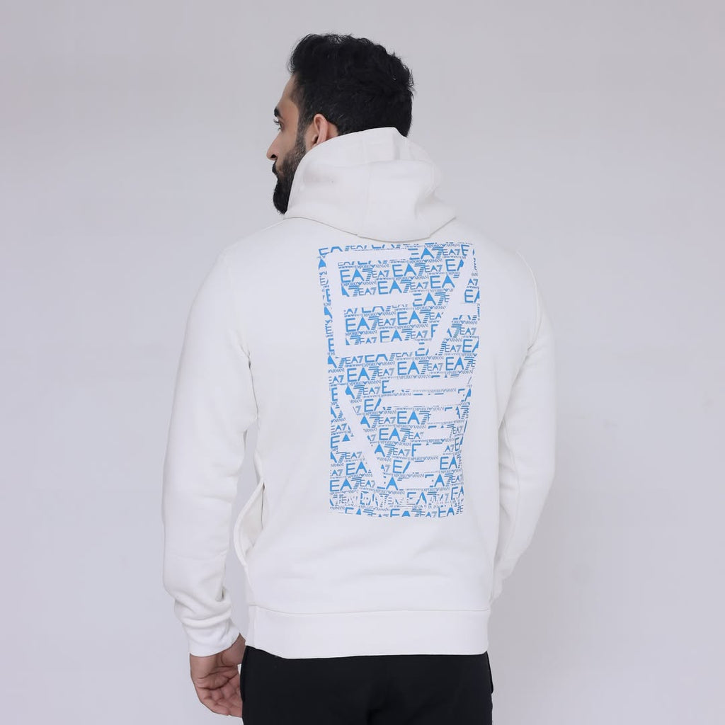 EA Hoodie Back Print - White