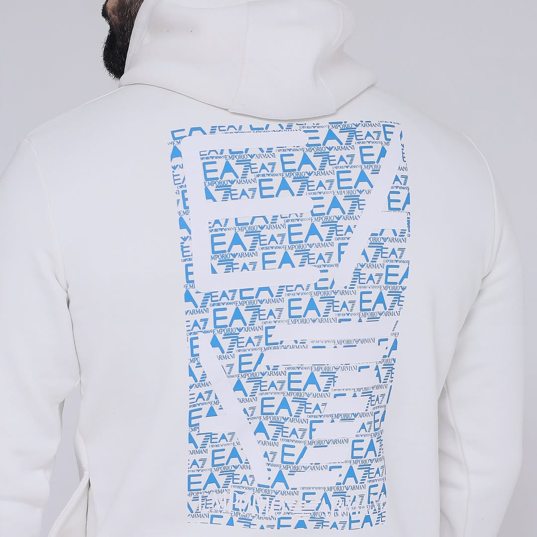 EA Hoodie Back Print - White