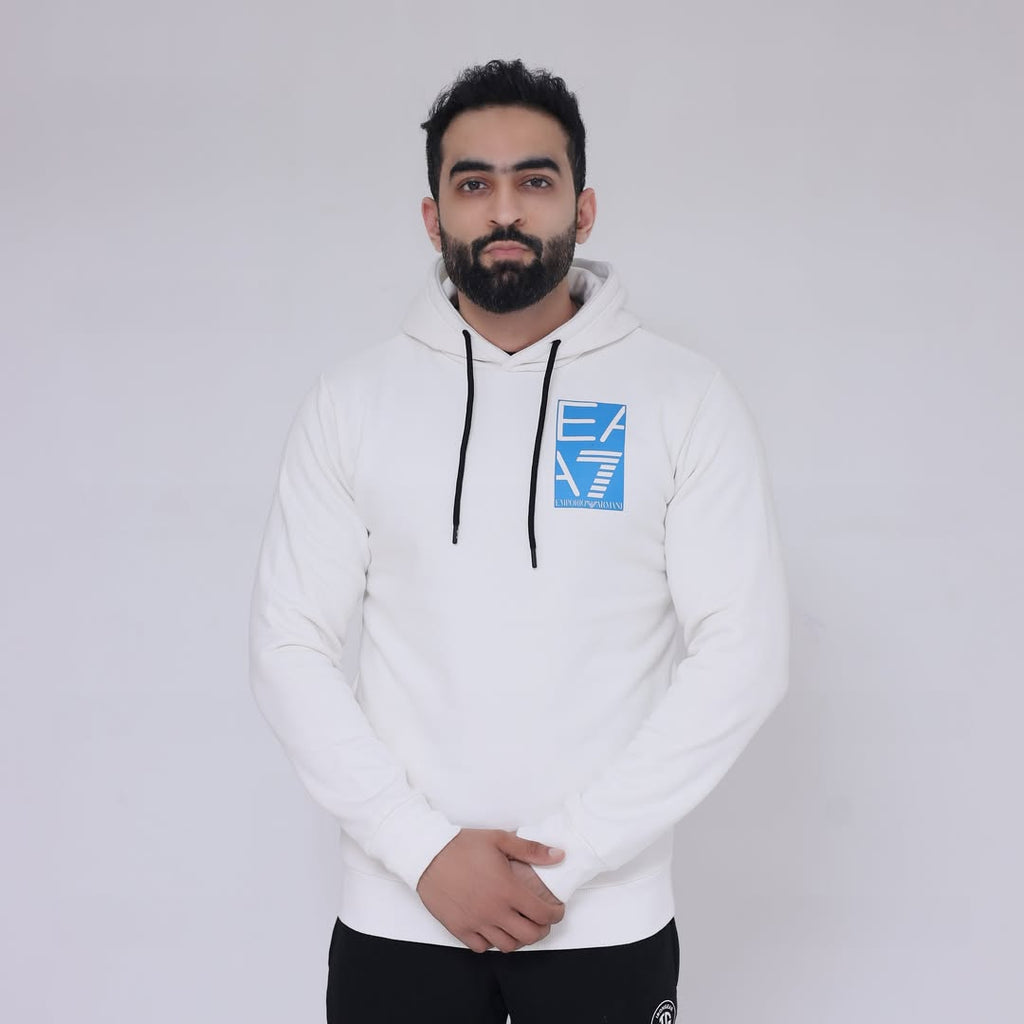 EA Hoodie Back Print - White