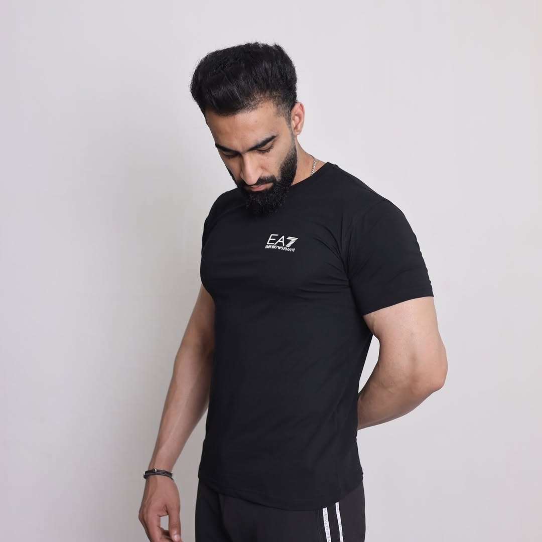 T-Shirt EA - Black Technical Fabric