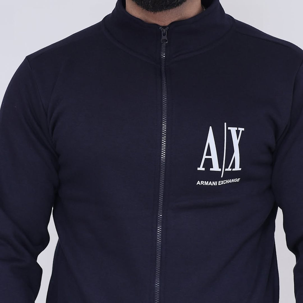 Zipper Mock Neck - Navy