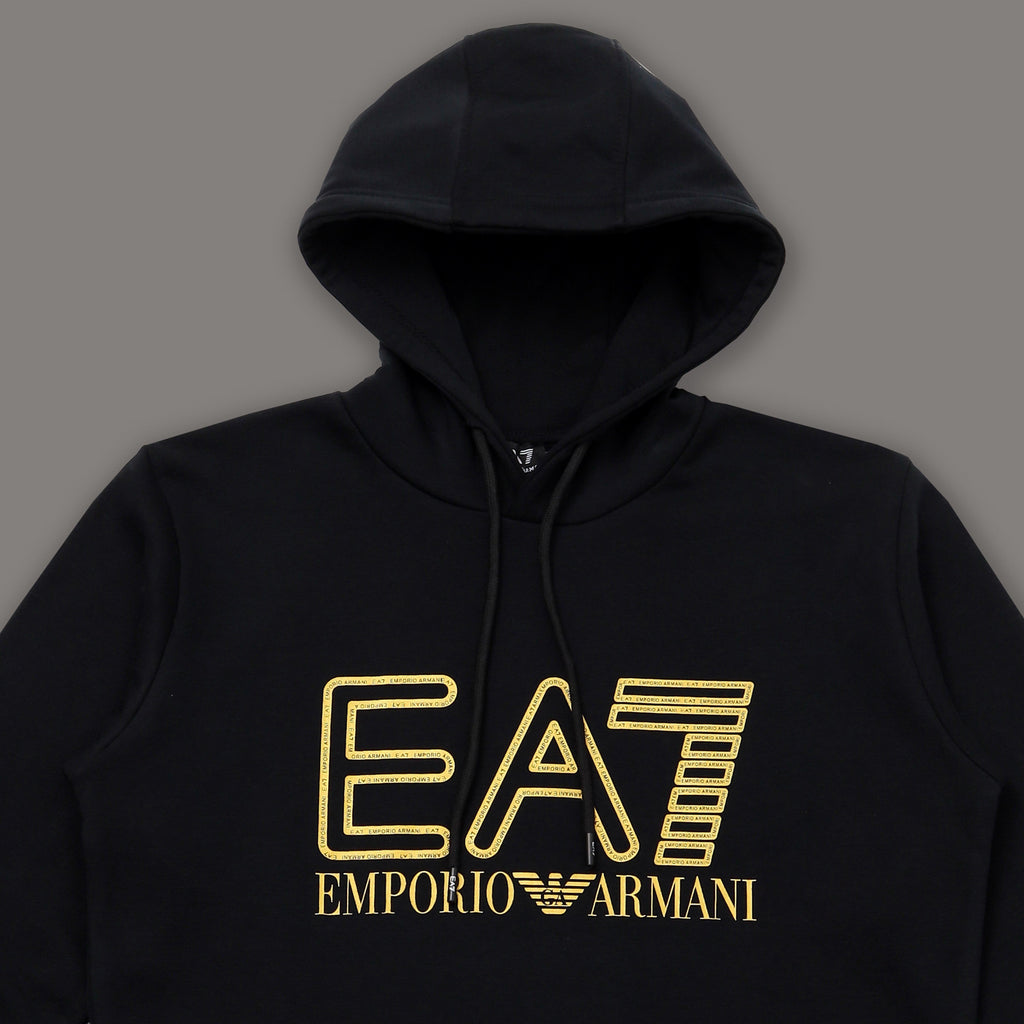 EA Hoodie Gold Print - Black