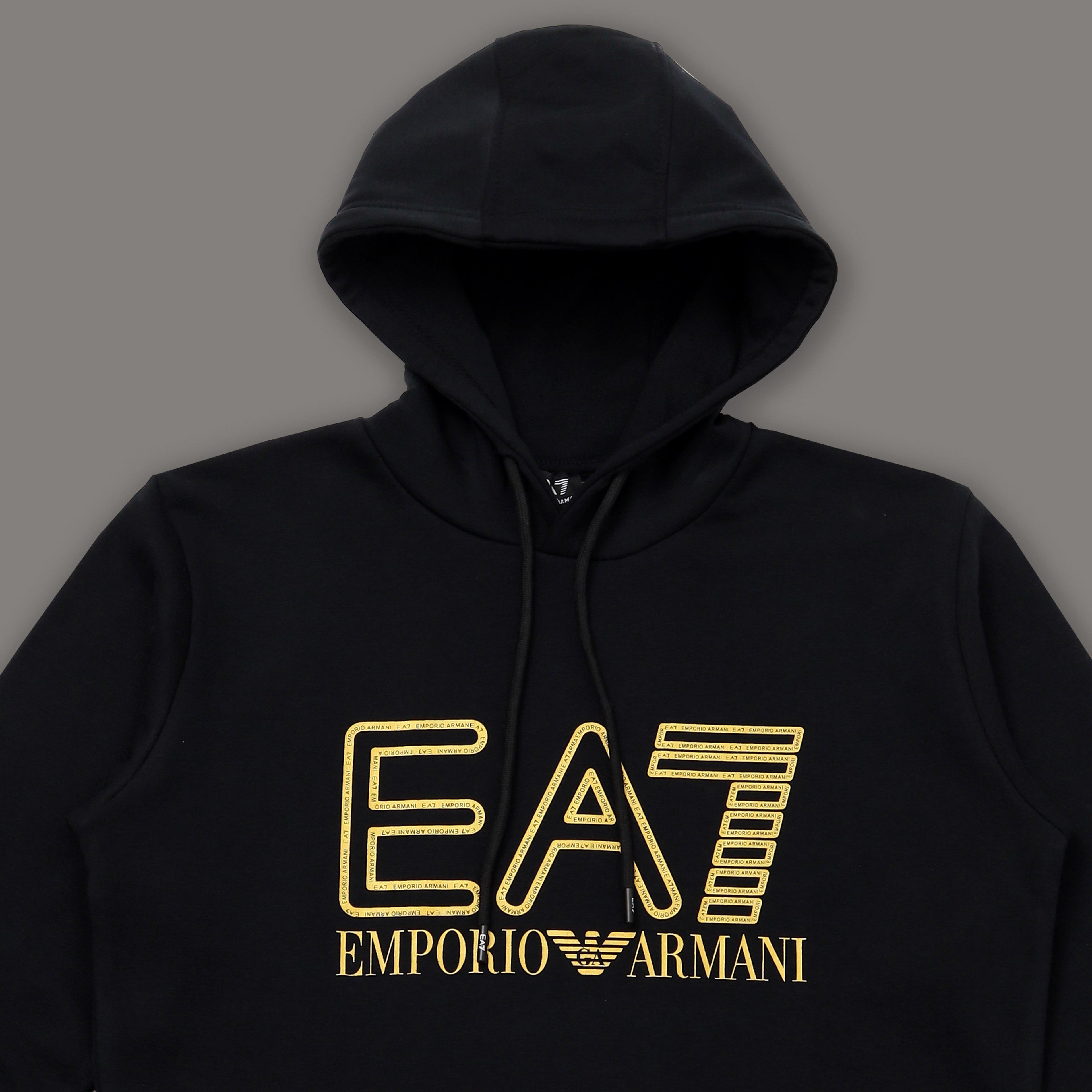 EA Hoodie Gold Print - Black