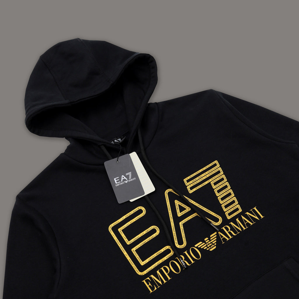 EA Hoodie Gold Print - Black