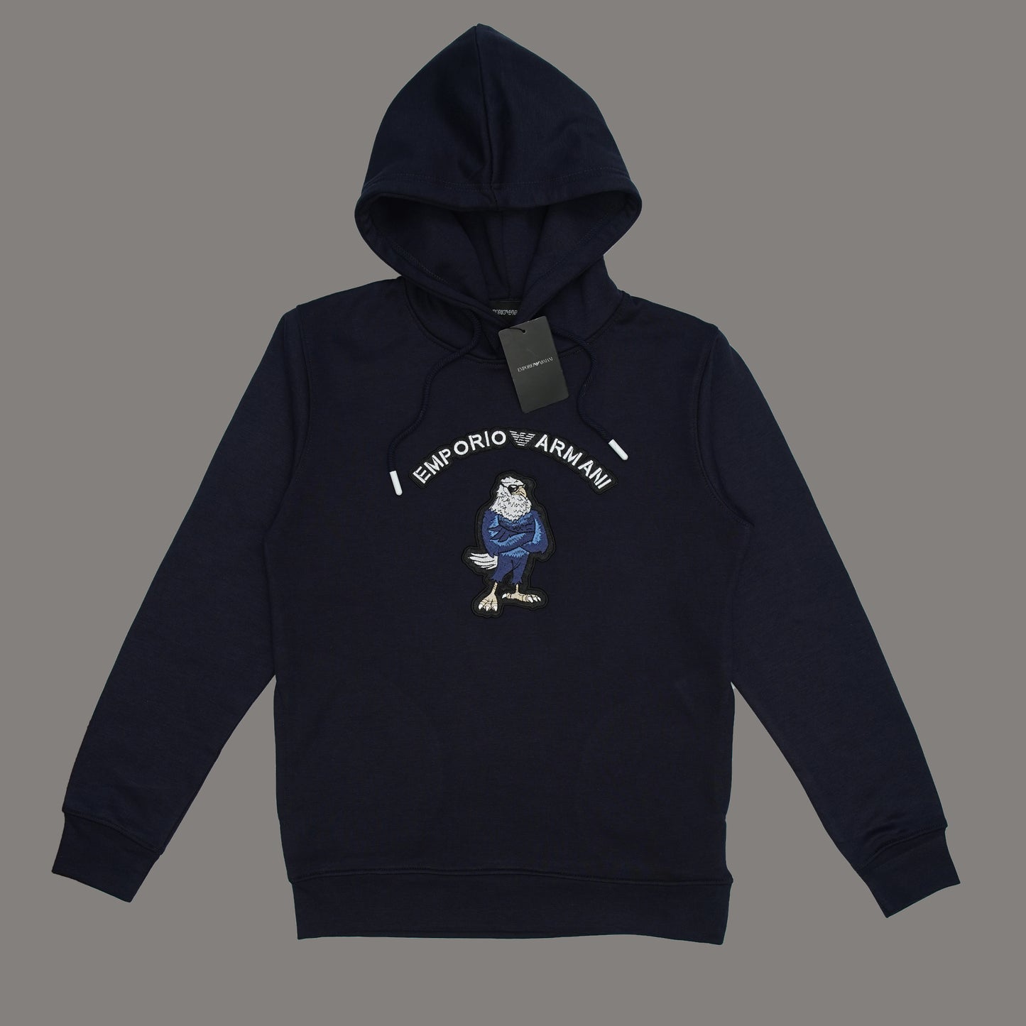 Hoodie Bird Embroidery - Navy