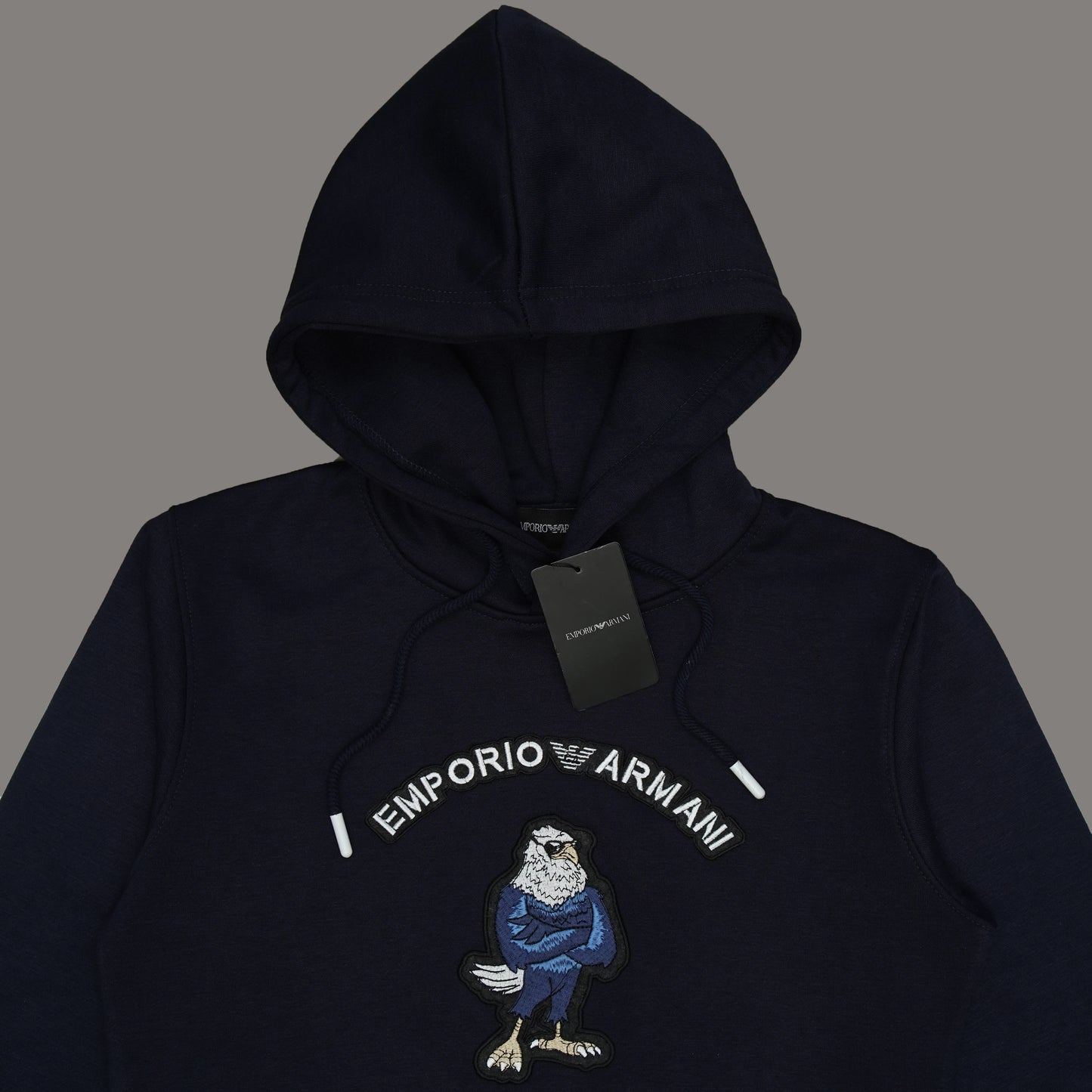 Hoodie Bird Embroidery - Navy