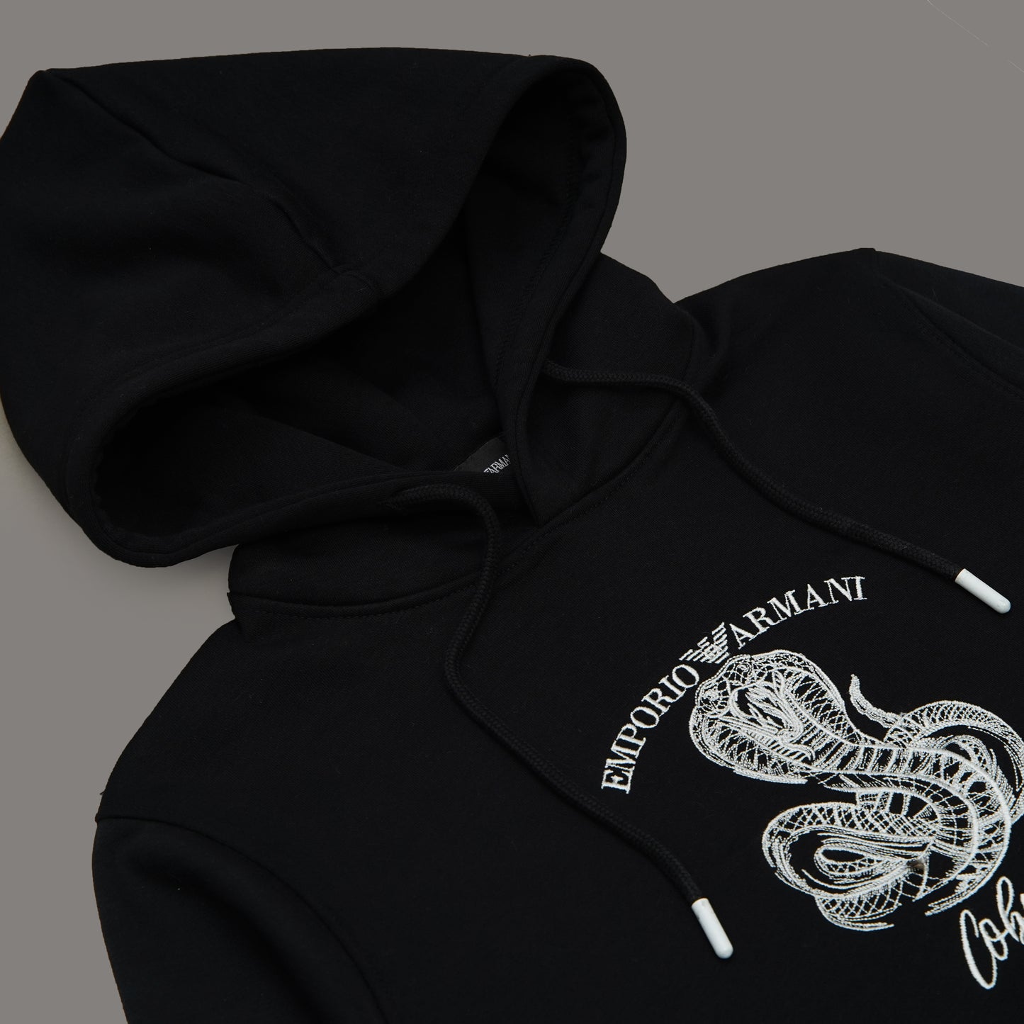 Hoodie Cobra Embroidery - Black